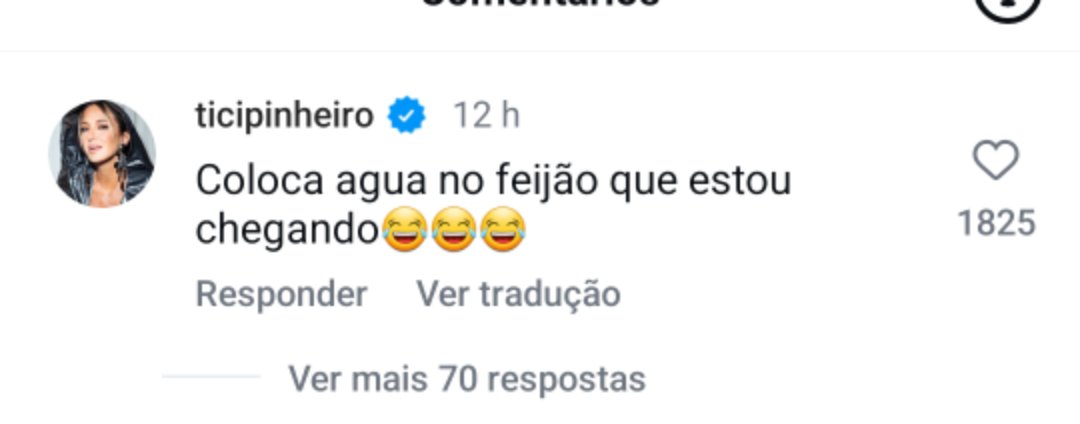 Ticiane Pinheiro faz comentário inusitado