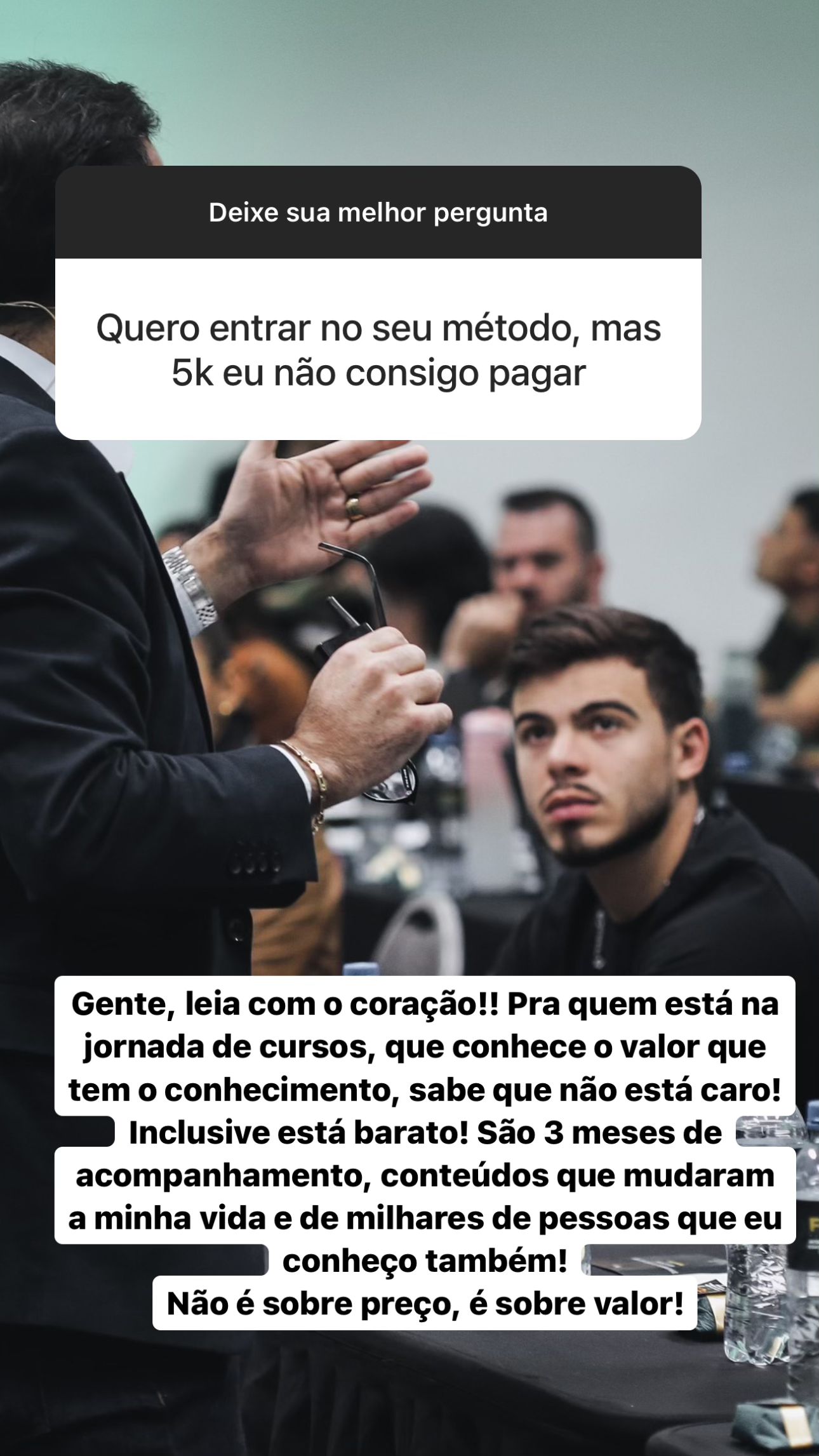 Thomaz Costa responde críticas a valor de curso