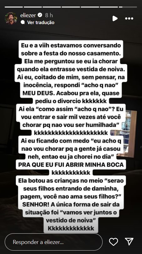 Eliezer revela briga com Viih Tube - Reprodução / Instagram