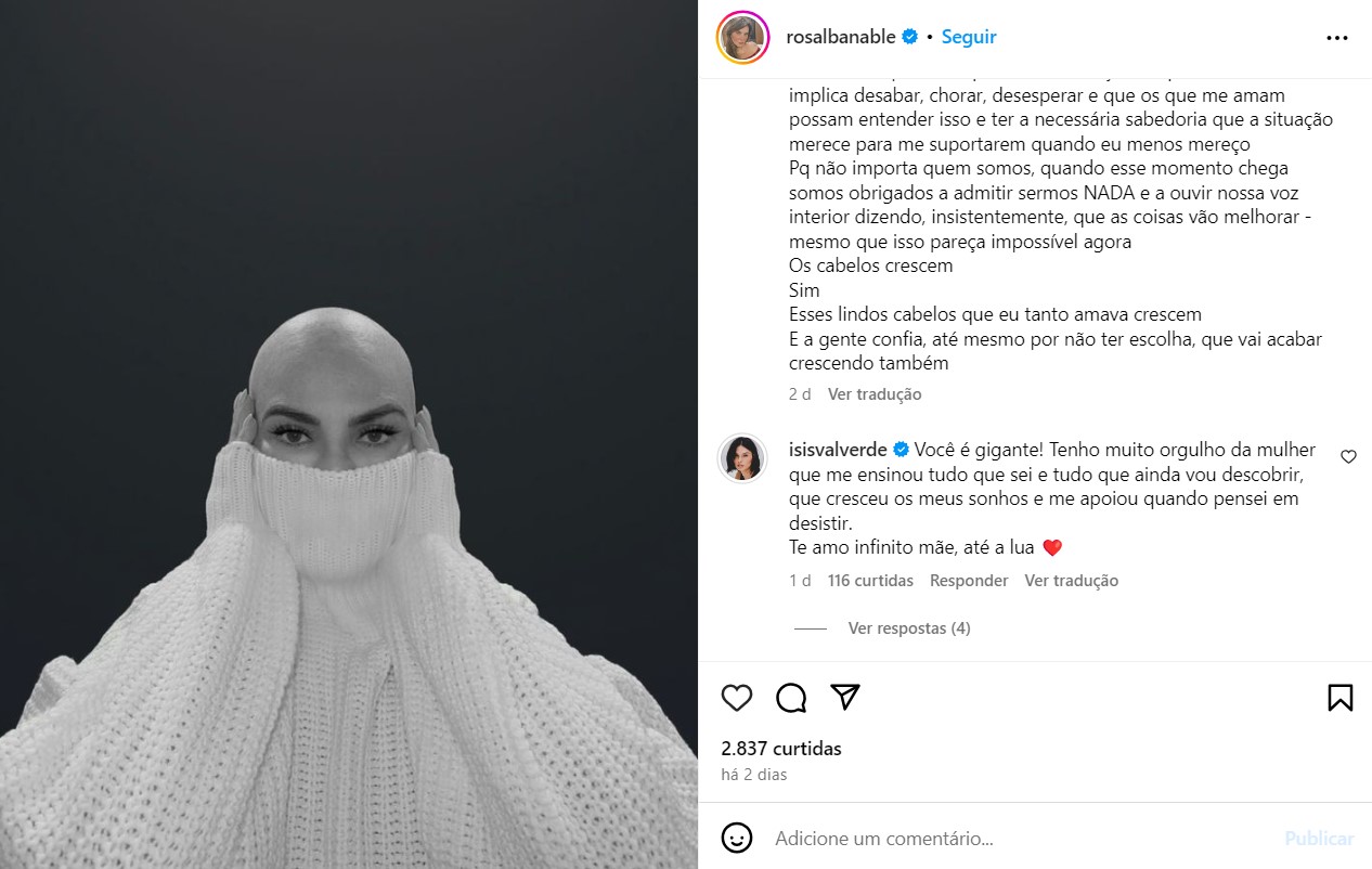 Isis Valverde exalta força da mãe - Foto: Reprodução / Instagram