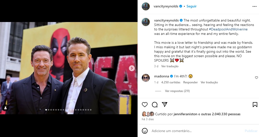 Ryan Reynolds Instagram