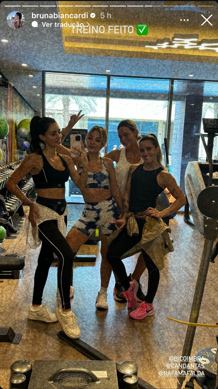 Bruna Biancardi treina com ex-namorada de Neymar Jr