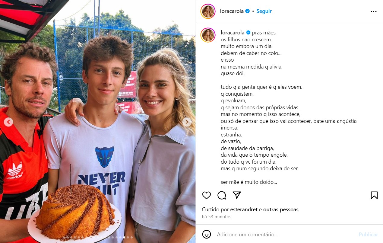 Carolina Dieckmann celebra aniversário do filho - Reprodução / Instagram