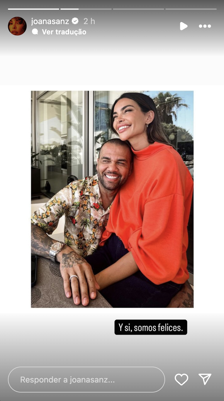 Daniel Alves e Joana Sanz - Foto: Reprodução / Instagram