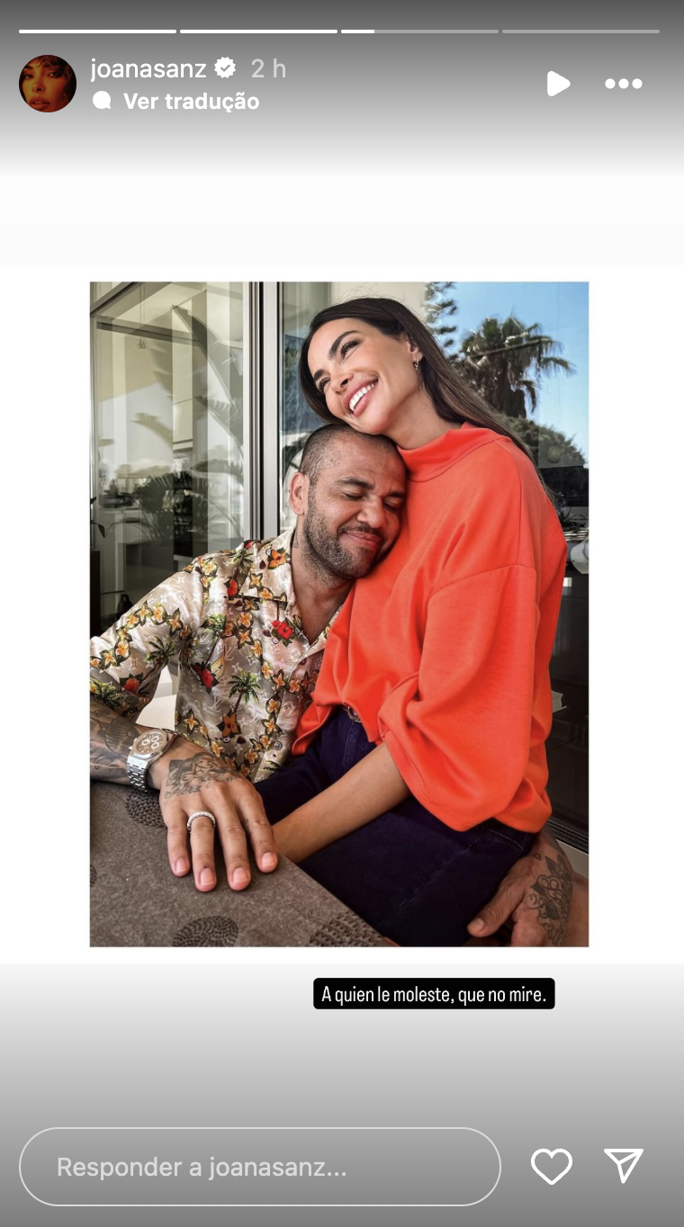 Daniel Alves e Joana Sanz - Foto: Reprodução / Instagram