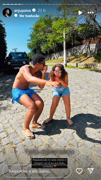 Filha do ator Juan Paiva completa 10 anos de vida - Foto: Reprodução / Instagram