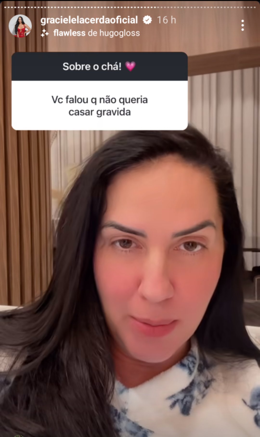 Graciele Lacerda não queria casar grávida