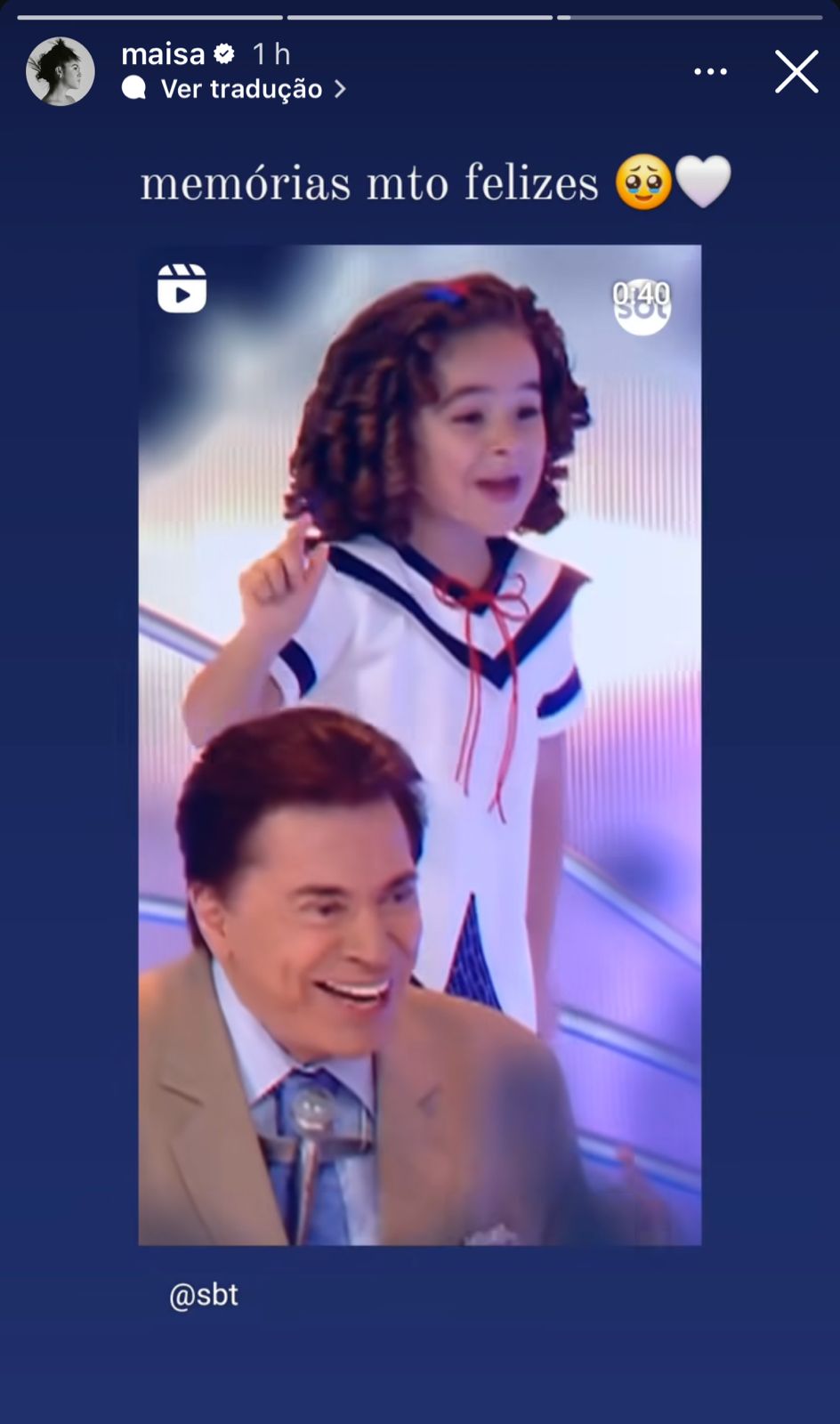 Maisa compartilha vídeo antigo e comenta sobre a morte de Silvio Santos