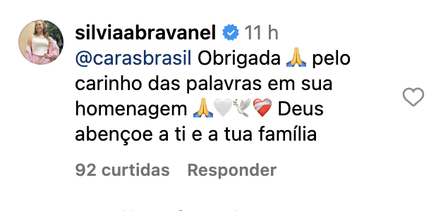 Mensagem de Silvia Abravanel