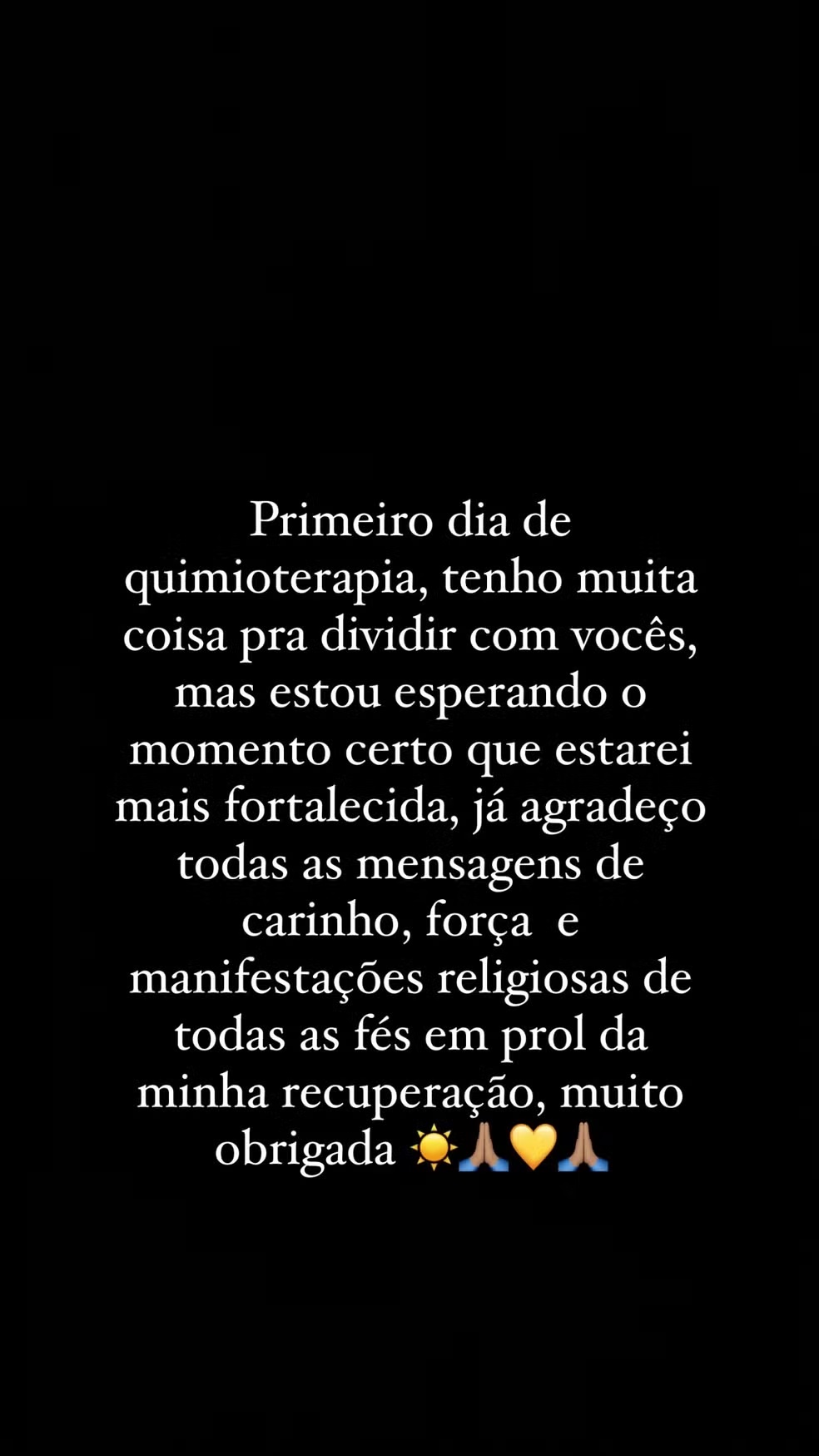 Preta Gil fala sobre quimioterapia (Reprodução/Instagram) 