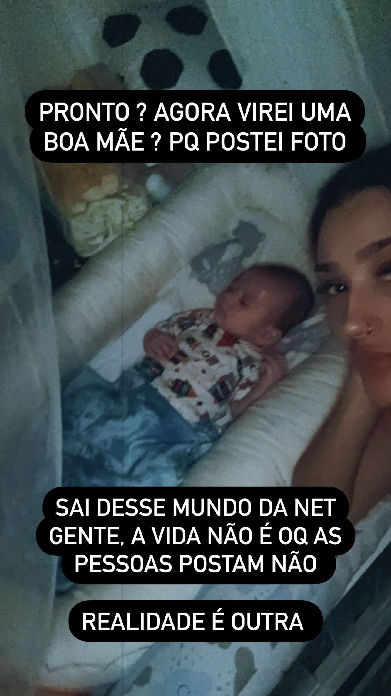 Bia Miranda rebateu críticas nos stories