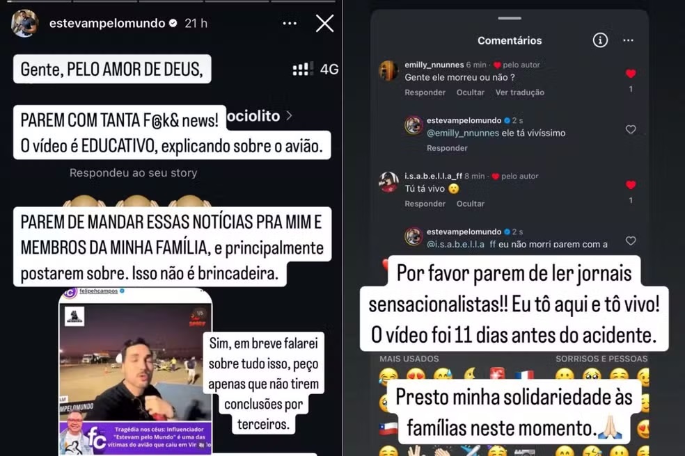 Lucas Estevam faz desabafo (Reprodução/Instagram) 