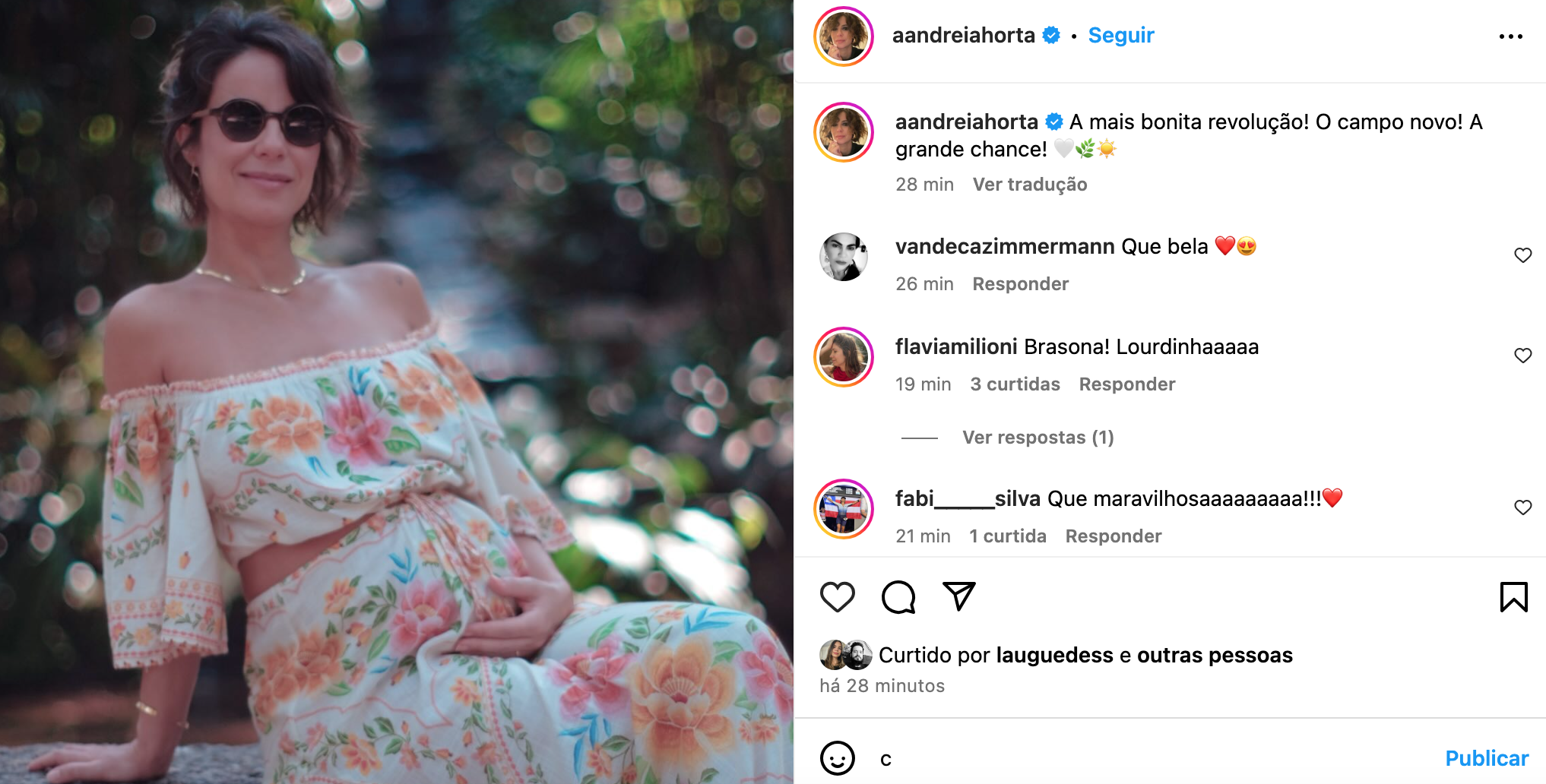 Andreia Horta encanta seguidores ao compartilhar clique de ensaio