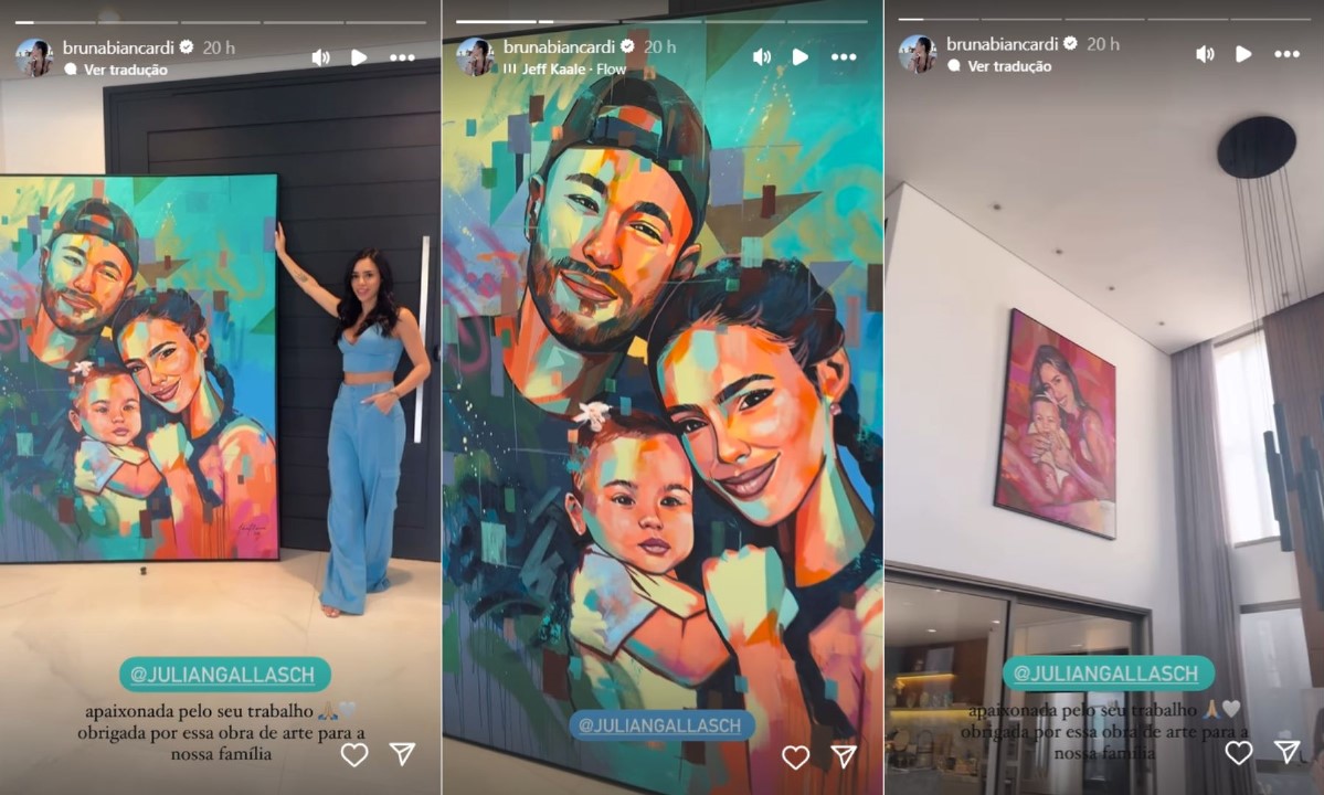 Bruna Biancardi mostra quadro personalizado da família - Reprodução / Instagram