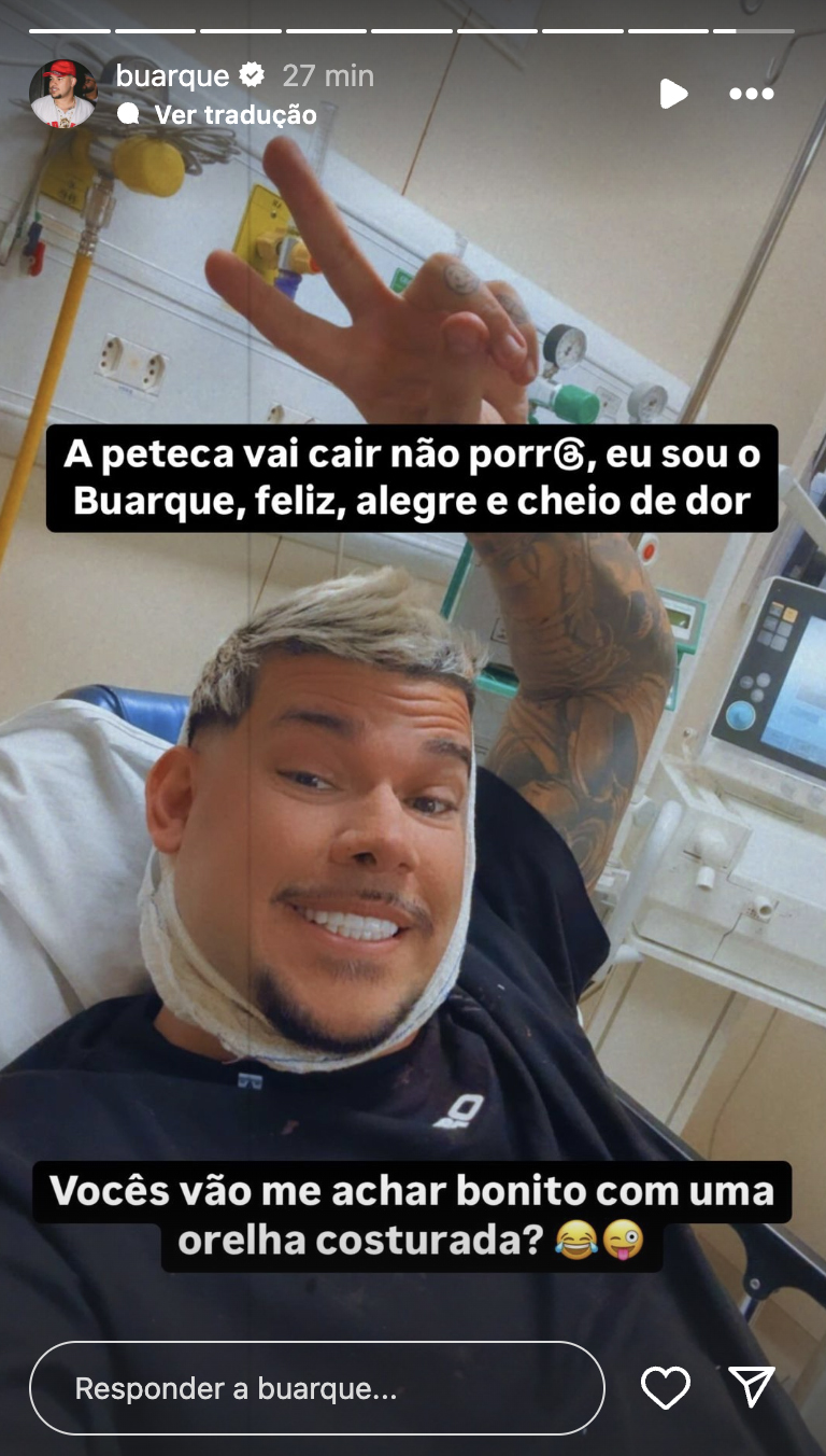 Buarque no hospital - Foto: Reprodução / Instagram