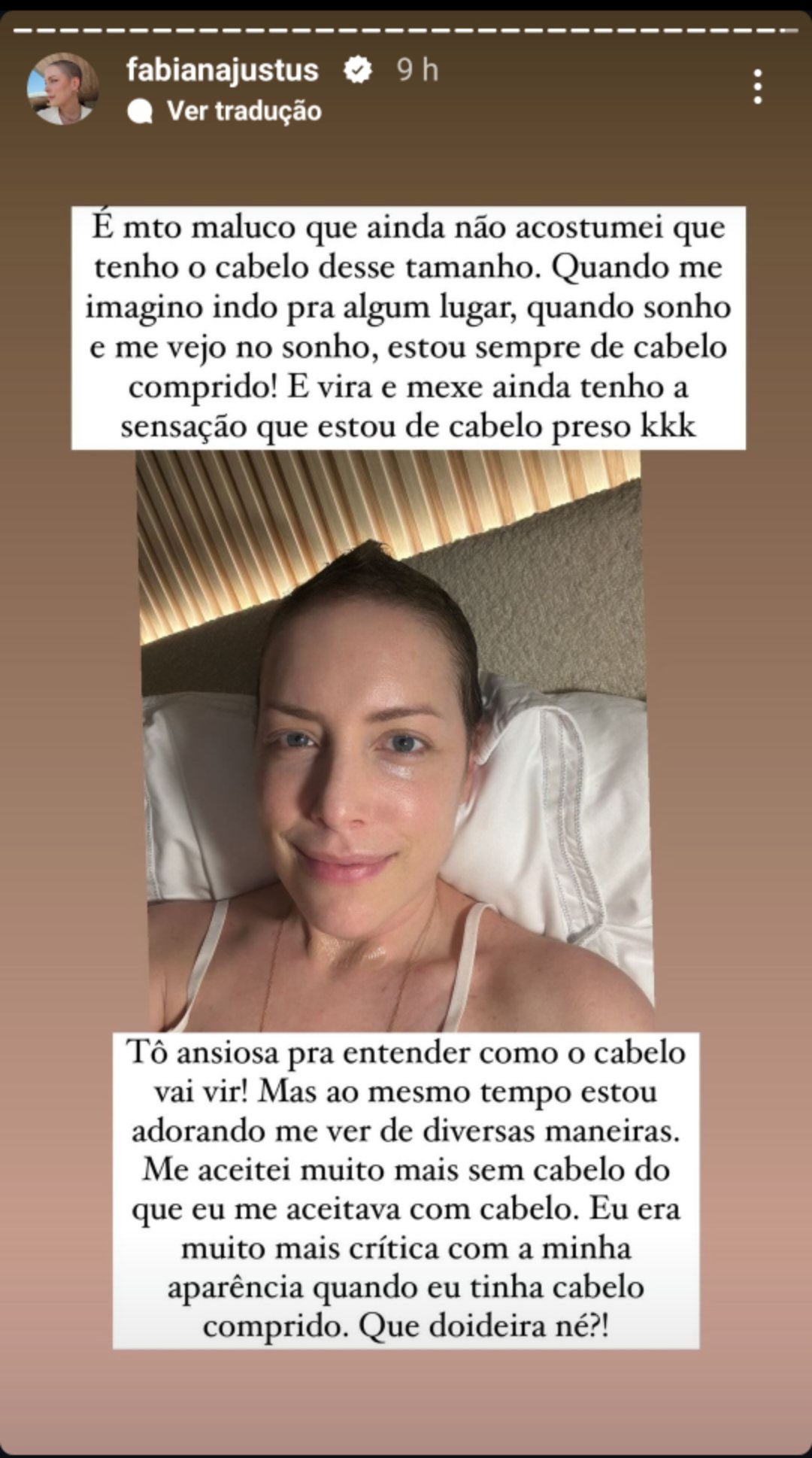 Fabiana Justus conta sensação esquisita com o cabelo