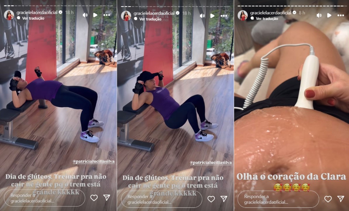 Graciele Lacerda mostra exercícios durante a gravidez - Reprodução / Instagram