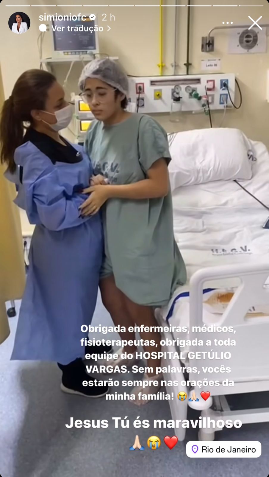 Kamila Simioni compartilha vídeo da recuperação da sobrinha