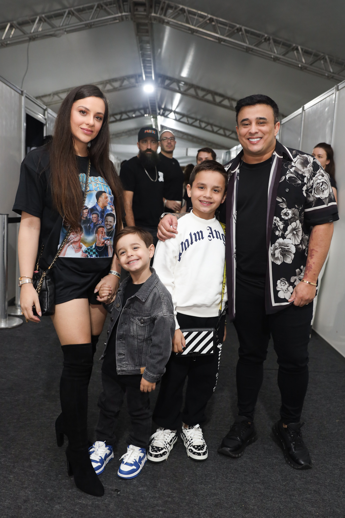 Kauan com os filhos e a esposa - Foto: Lucas Ramos /Brazil News