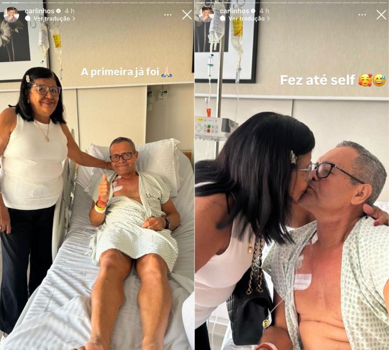 Pai de Carlinhos Maia faz primeira sessão de quimioterapia - Reprodução / Instagram