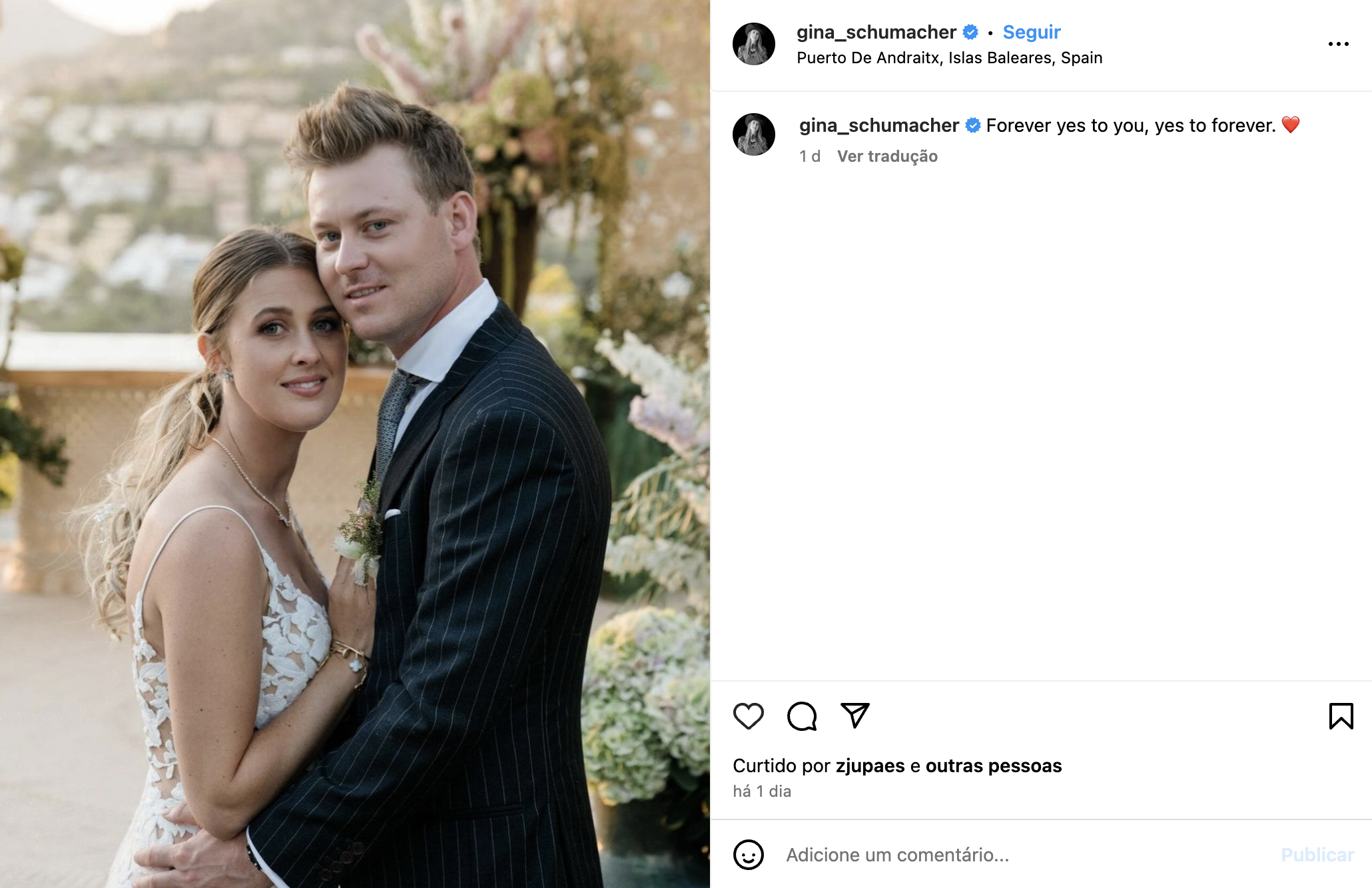 La hija de Michael Schumacher se casó en una fastuosa fiesta en España