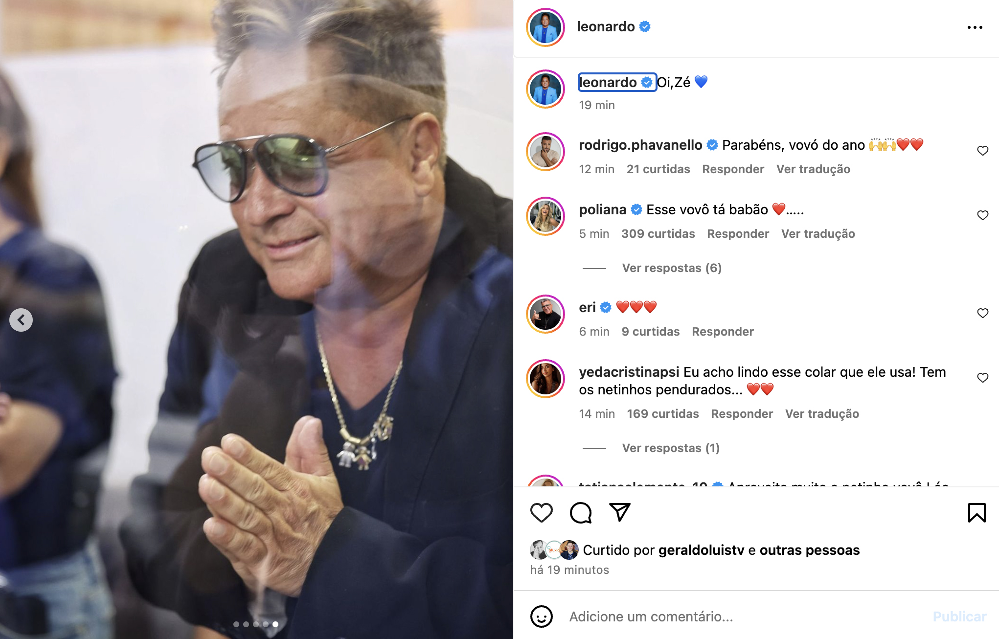 Leonardo faz post com fotos do nascimento de José Leonardo - Foto: Reprodução / Instagram