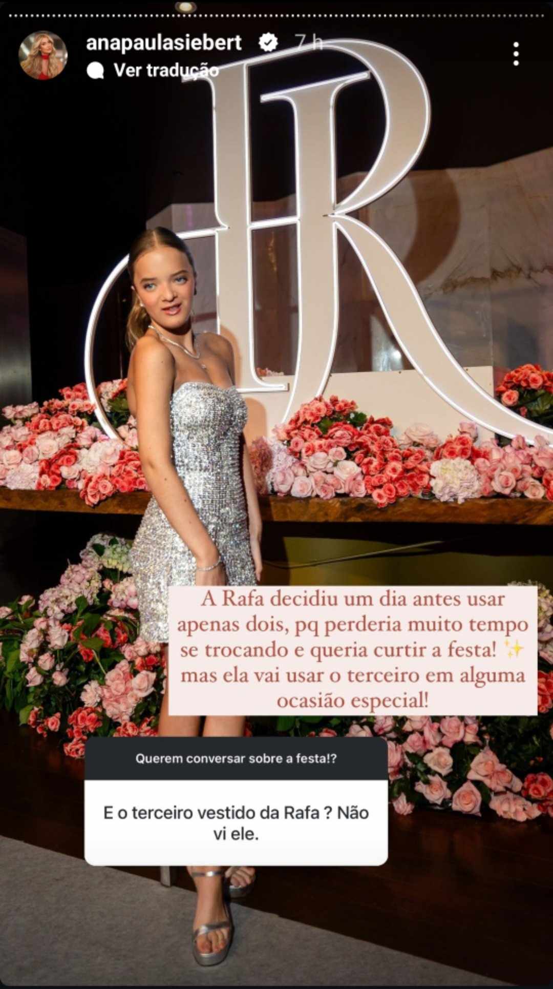 Rafaella Justus não usou três vestidos