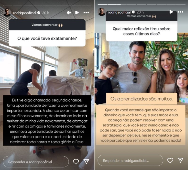 Rodrigão faz reflexão após retirada de tumor - Reprodução / Instagram