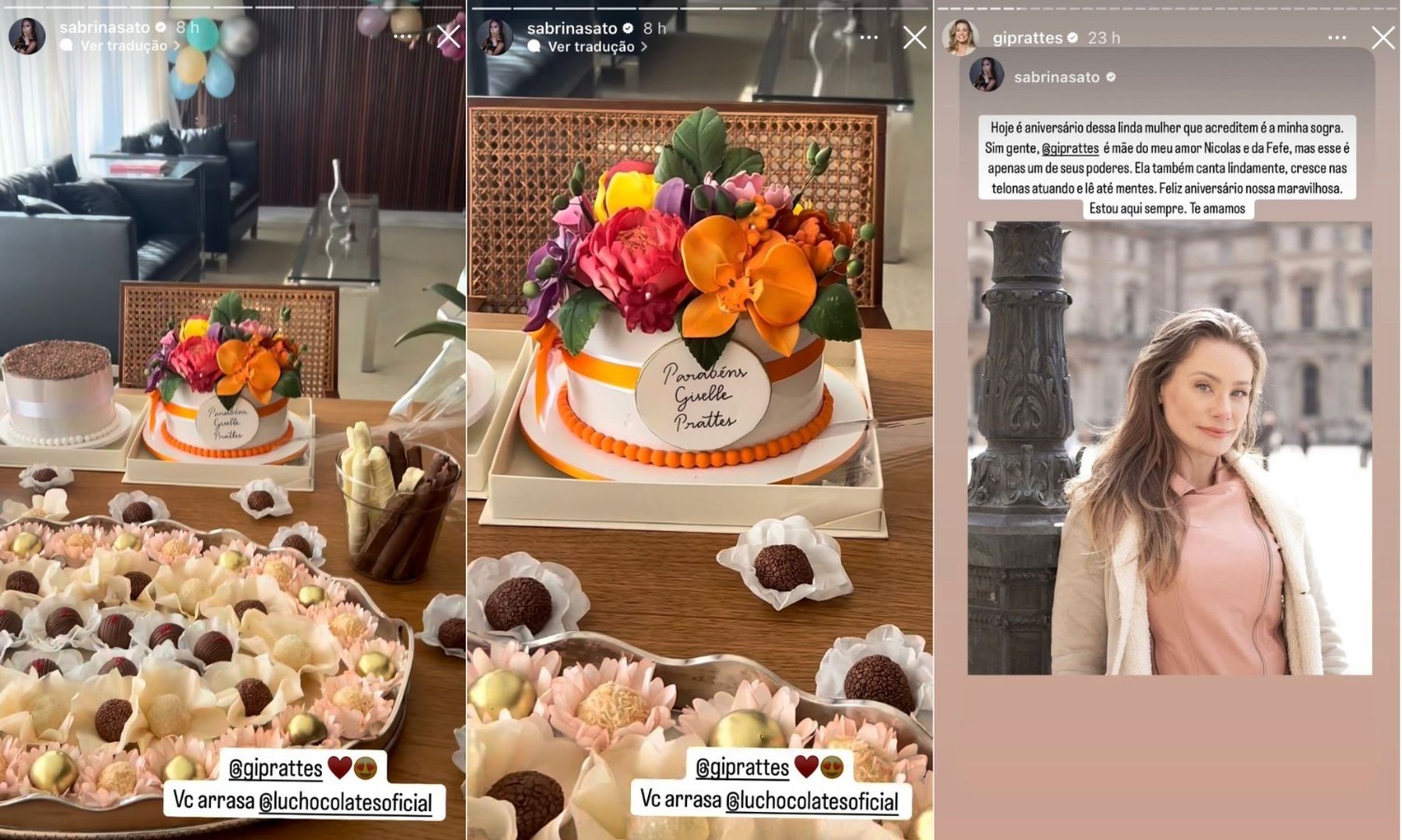 Sabrina Sato parabeniza a sogra - Reprodução / Instagram