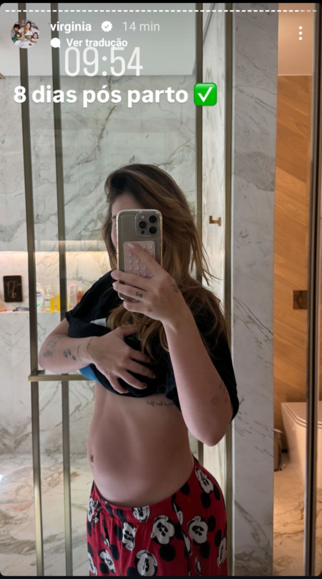 Virginia Fonseca mostra sua barriga após o parto