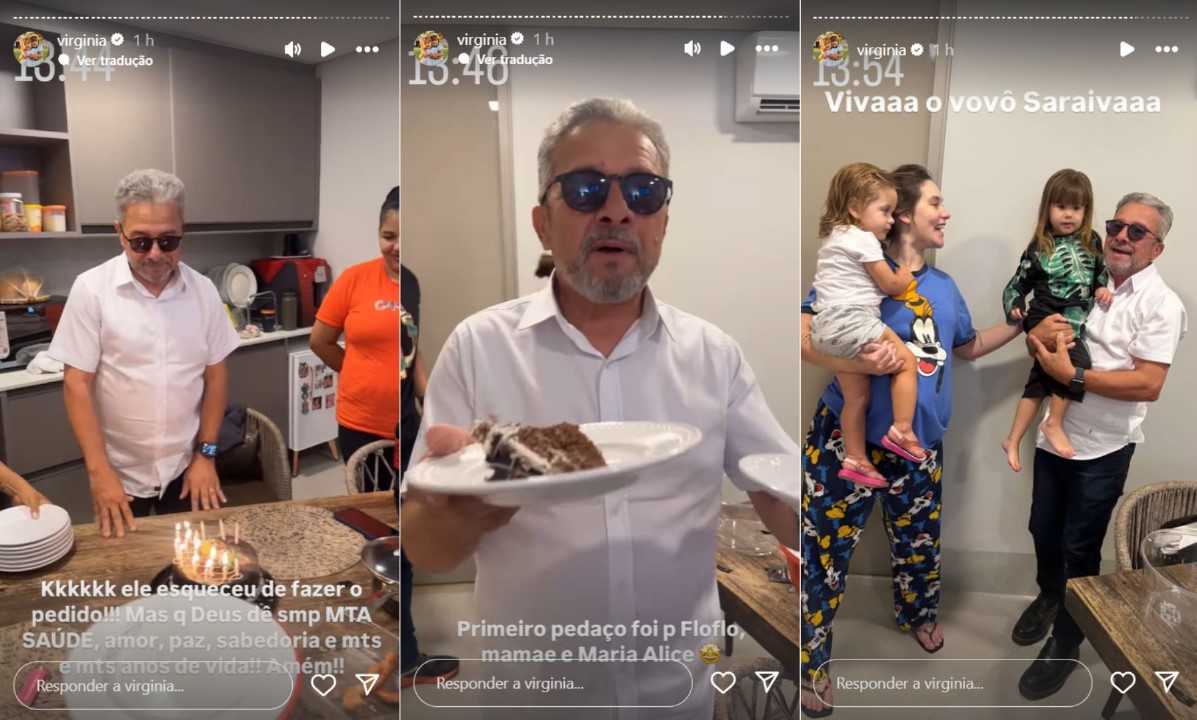 Virginia faz festa surpresa para funcionário da família - Reprodução / Instagram