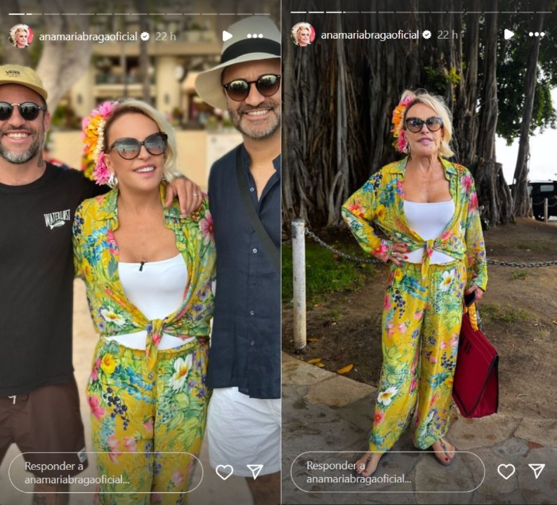 Ana Maria Braga posa com o namorado, Fabio Arruda - Reprodução / Instagram