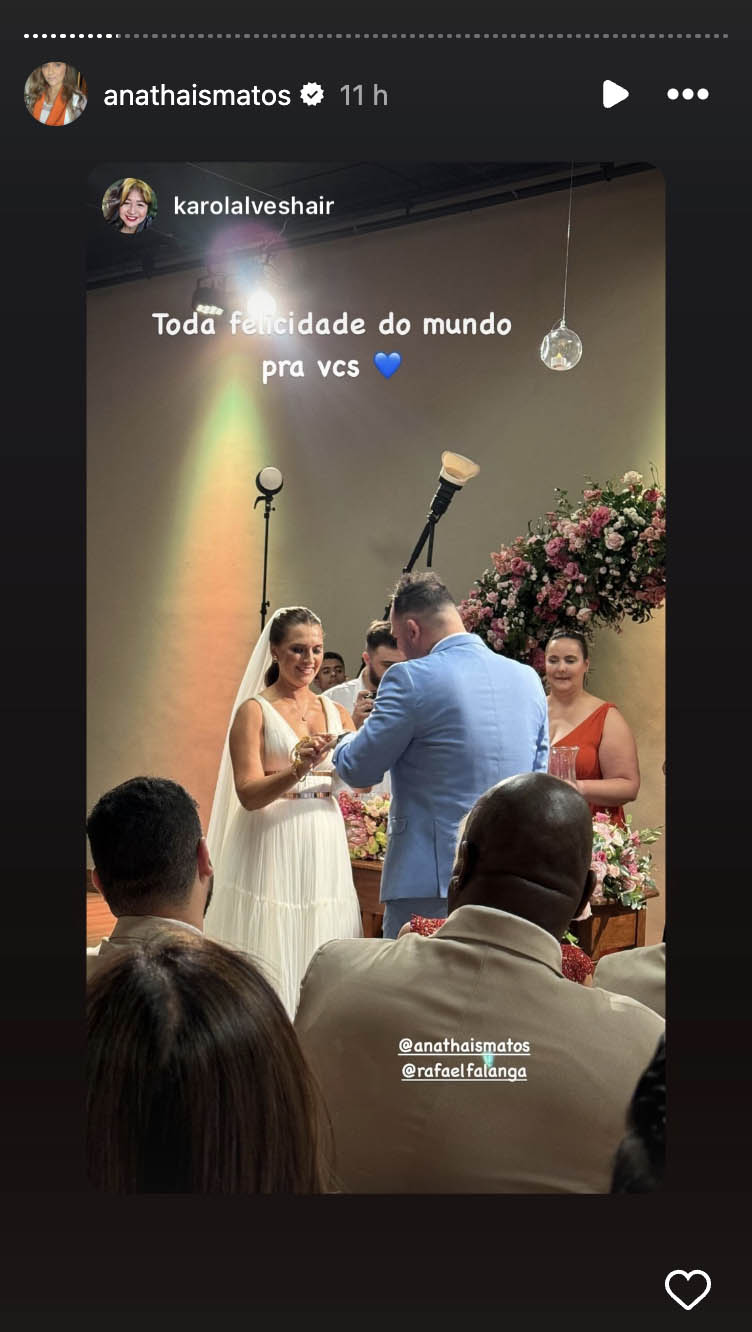 Casamento de Ana Thaís Matos e Rafael Falanga - Foto: Reprodução / Instagram