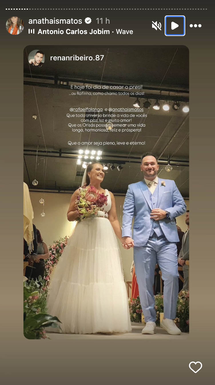 Casamento de Ana Thaís Matos e Rafael Falanga - Foto: Reprodução / Instagram