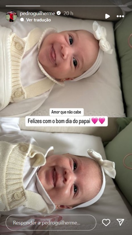 Filhas gêmeas de Pedro Guilherme - Reprodução/Instagram