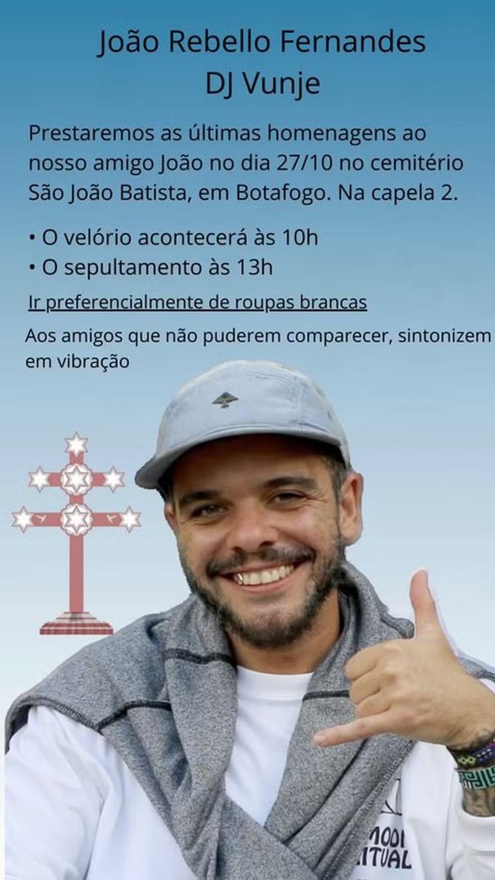 Velório de João Rebello (Reprodução/Instagram) 