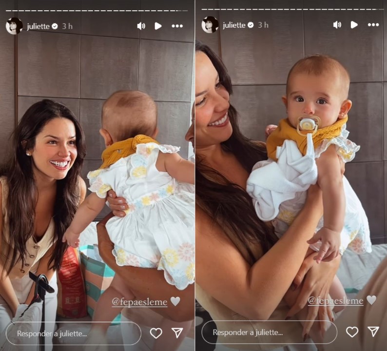 Juliette visita filha de Fernanda Paes Leme - Reprodução / Instagram