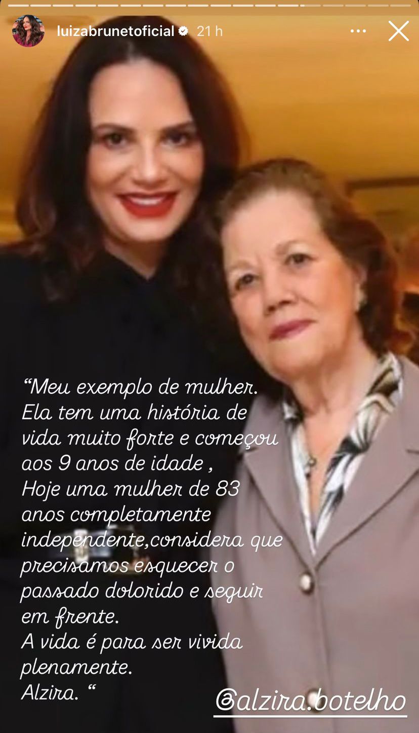 Luiza Brunet com a mãe - Reprodução / Instagram