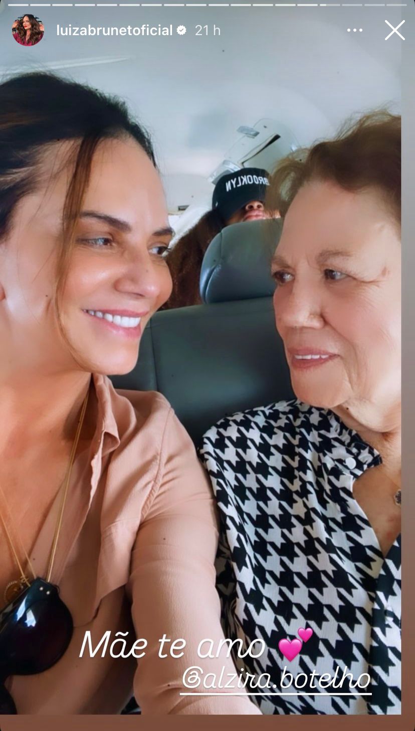 Luiza Brunet com a mãe - Reprodução / Instagram