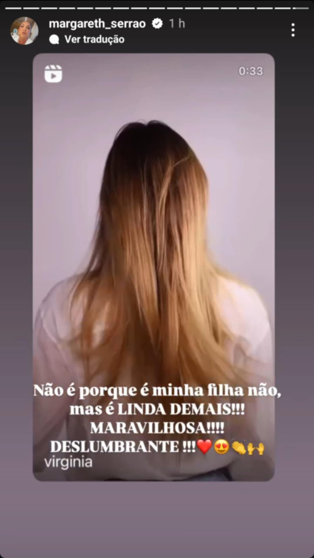 Margareth Serrão comenta novo visual de Virginia