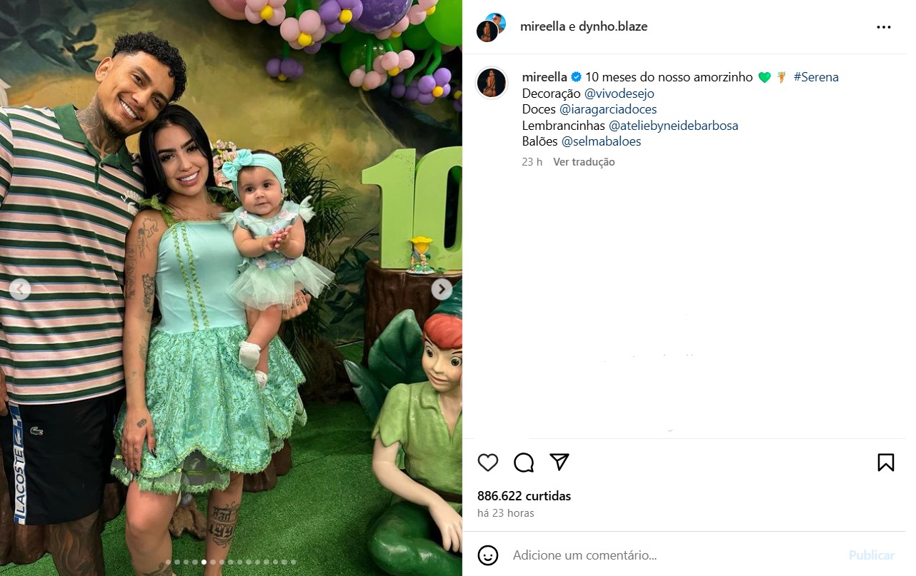 MC Mirella e Dynho Alves com a filha, Serena - Reprodução / Instagram