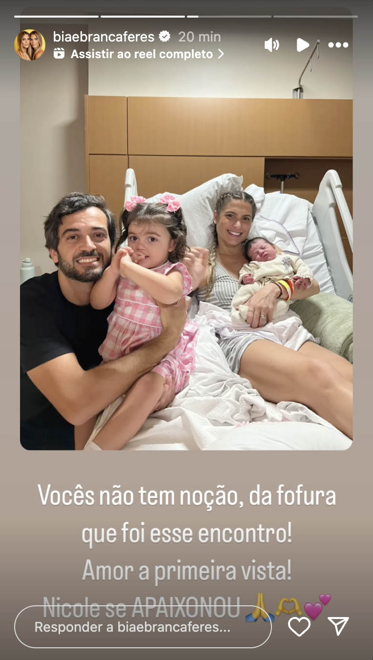 Branca Feres celebra o nascimento de Manu 