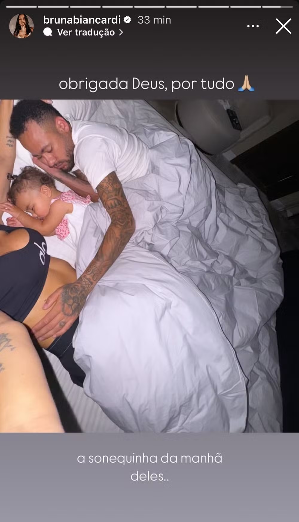 Neymar Jr, Bruna Biancardi e Mavie (Reprodução/Instagram) 