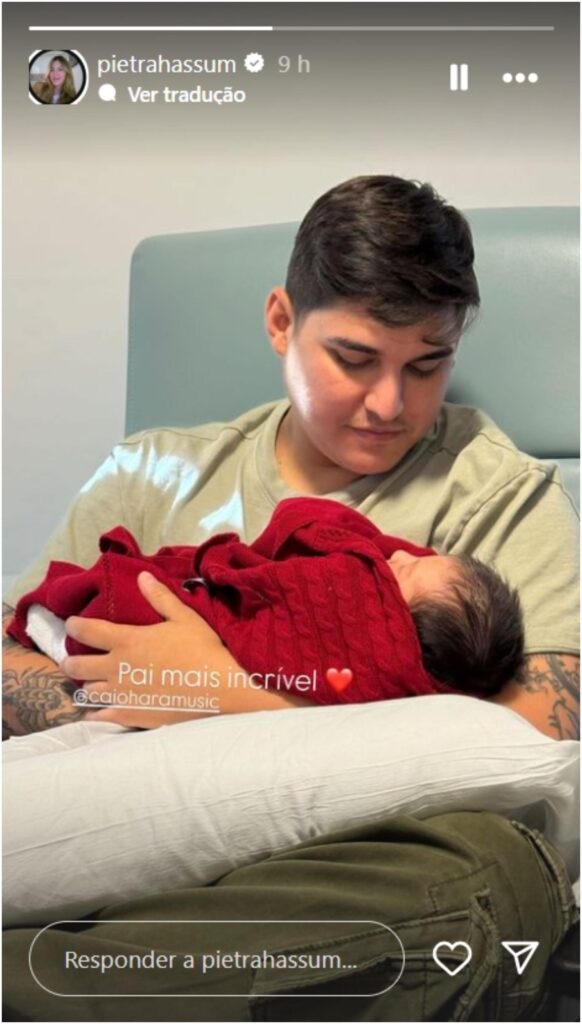 Pietra Hassum posta primeira foto da filha (Reprodução/Instagram) 