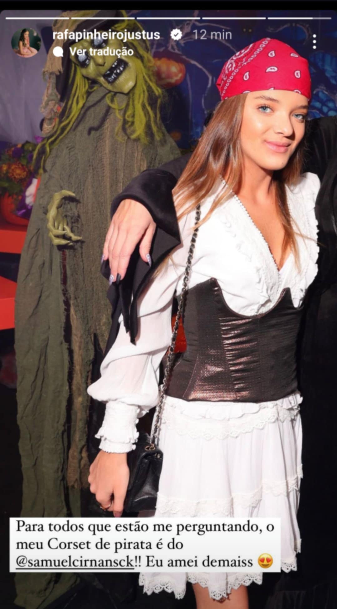 Rafaella Justus impressiona com look de Halloween