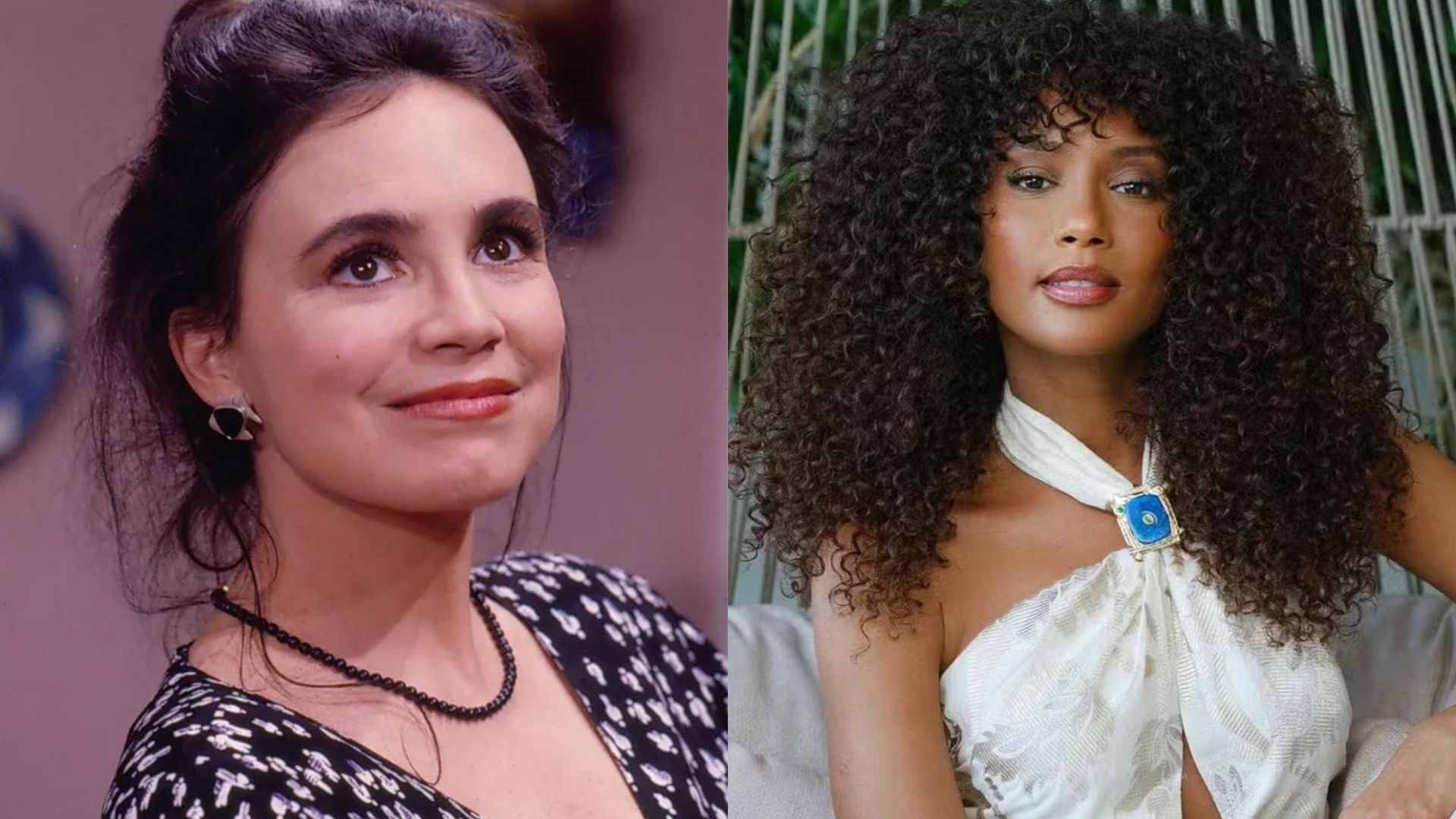 Regina Duarte e Tais Araujo - Reprodução / TV Globo / Instagram