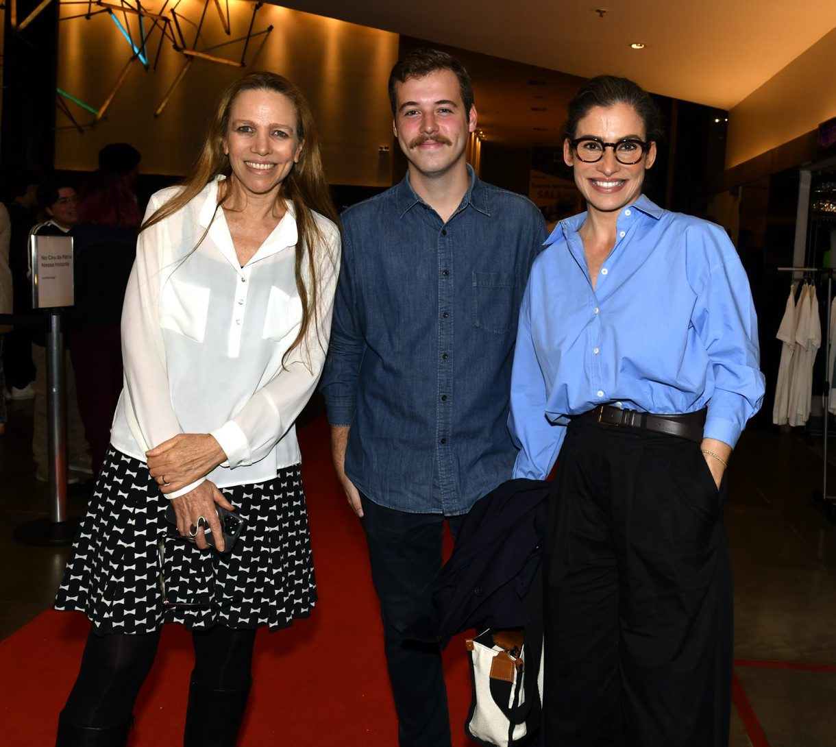 Sandra Kogut, Renata Vasconcellos e Miguel- Foto: Cristina Granato