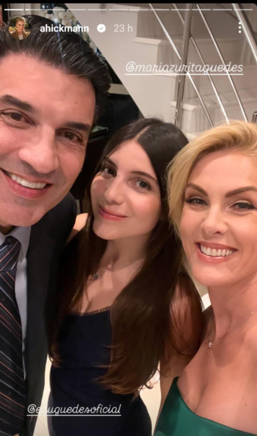 Ana Hickmann com a filha de Edu Guedes, Maria Eduarda Guedes