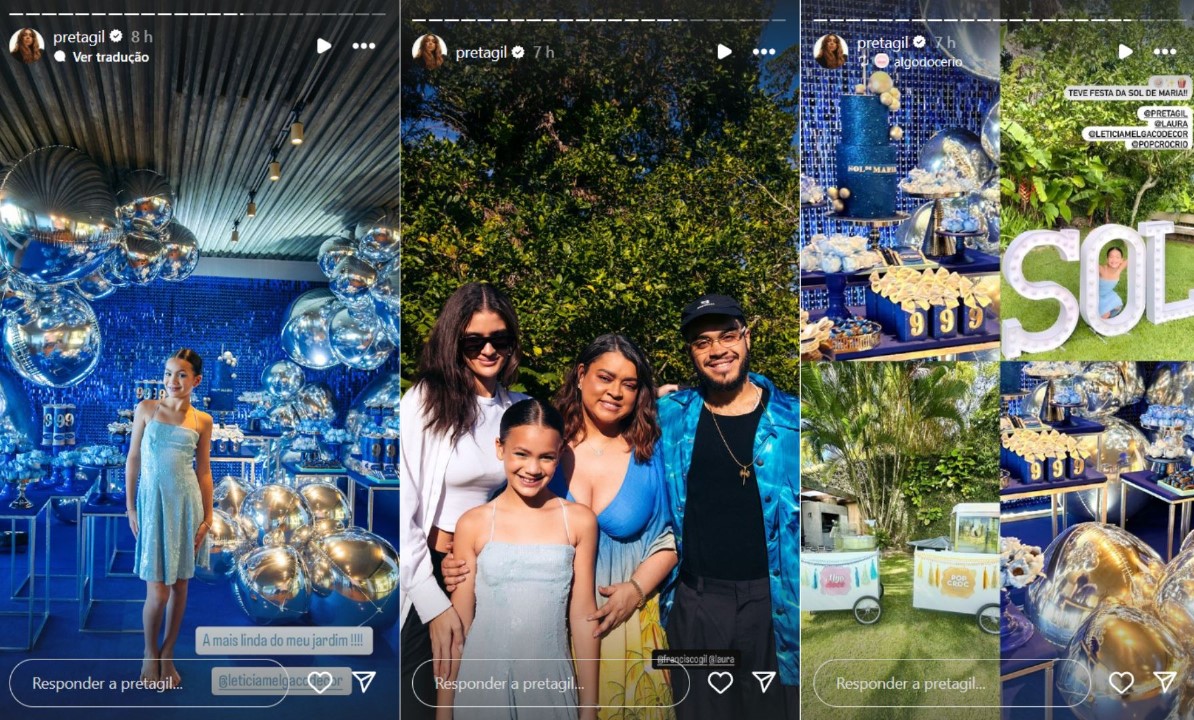 Aniversário da neta de Preta Gil - Reprodução / Instagram