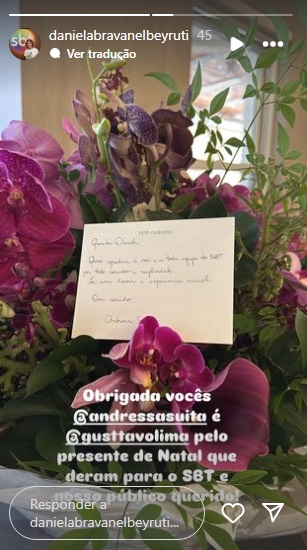 Daniela Beyruti mostra presente que ganhou de Andressa Suita - Foto: Reprodução / Instagram